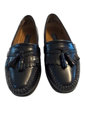 GH Bass Classic Dress Shoes Black Tassel Kiltie Loafers for Men Size 9D